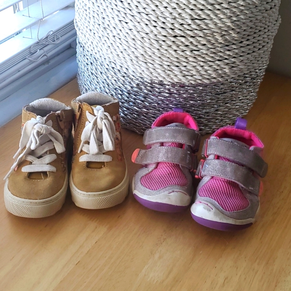 Plae and zara sneakers